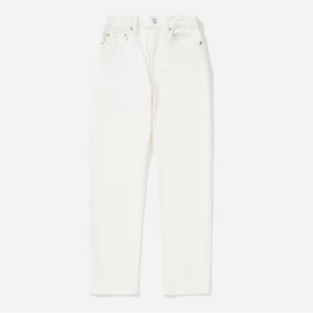Everlane High Rise Straight Jean in Bone - Picture 5 of 10
